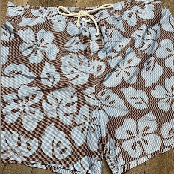 Tailorbyrd Swimming Shorts Men's Size 52 Blue Hawaiian Floral - Picture 9 of 15